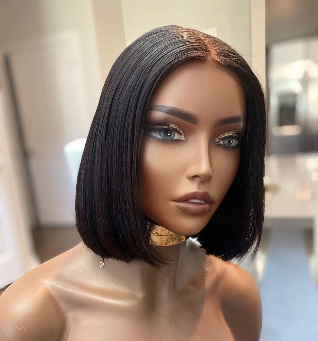 Peruvian Human Hair Colored Bob Wig,Orange Yellow Bob 613 Lace Front Wig,Frontal Virgin Hair Hd Lace Bob Wigs For Black Women