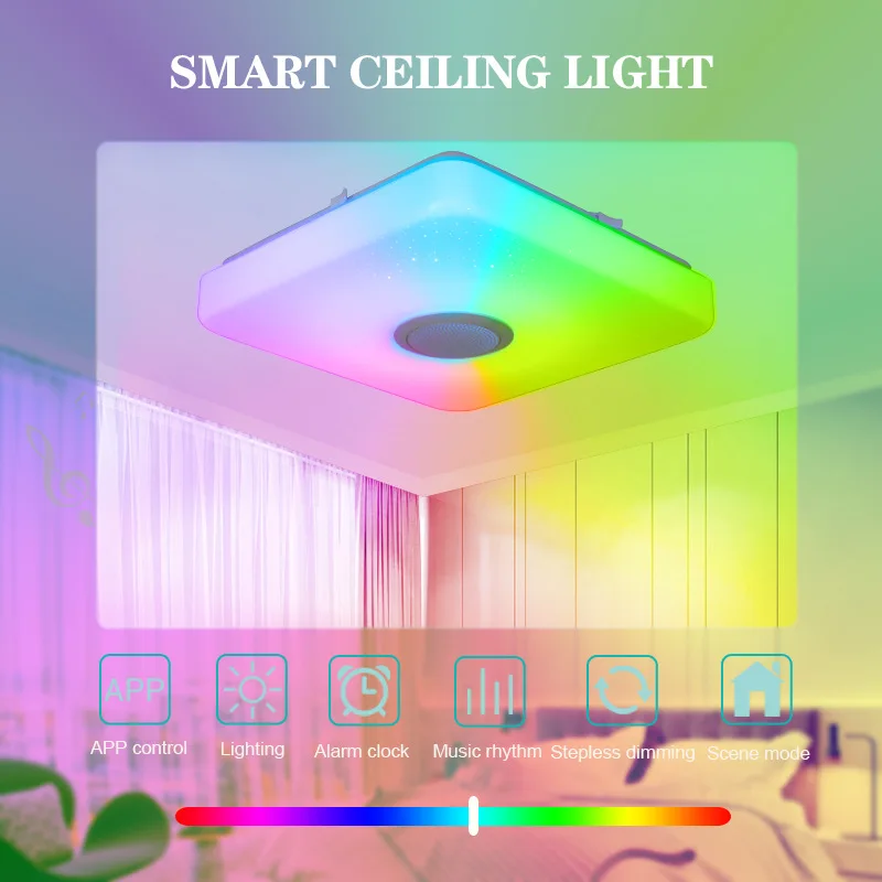36W Wifi Voice Control RGB White Tuya App Control CCT Color Changeable Smart Led Ceiling Light