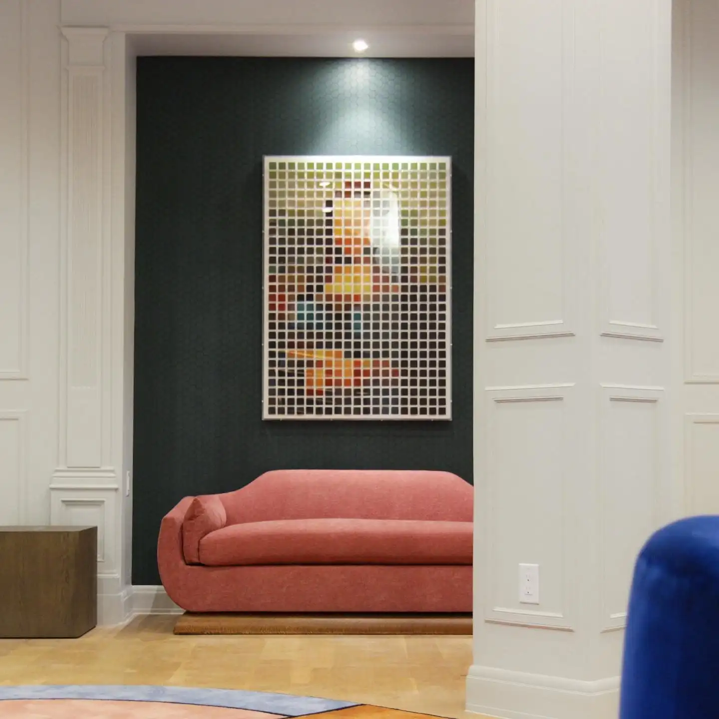 JZ  Home Decor Handmade 3D Abstract Mona Lisa Artwork Acrylic Mosaic Wall Art Figure Portrait Paintings