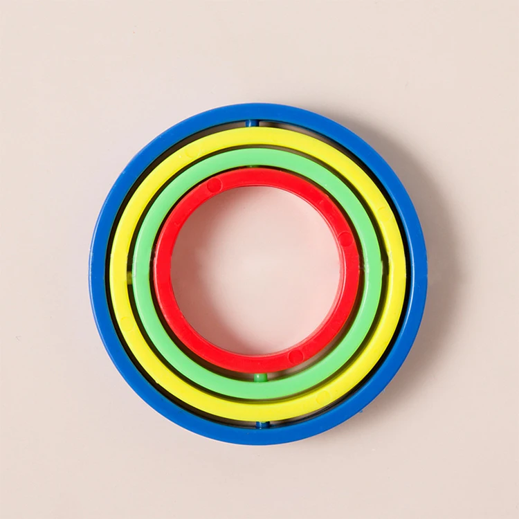 2021 new creative magic finger fight spinning top 360 rotation of finger ring sensory toy Finger Push round Toys