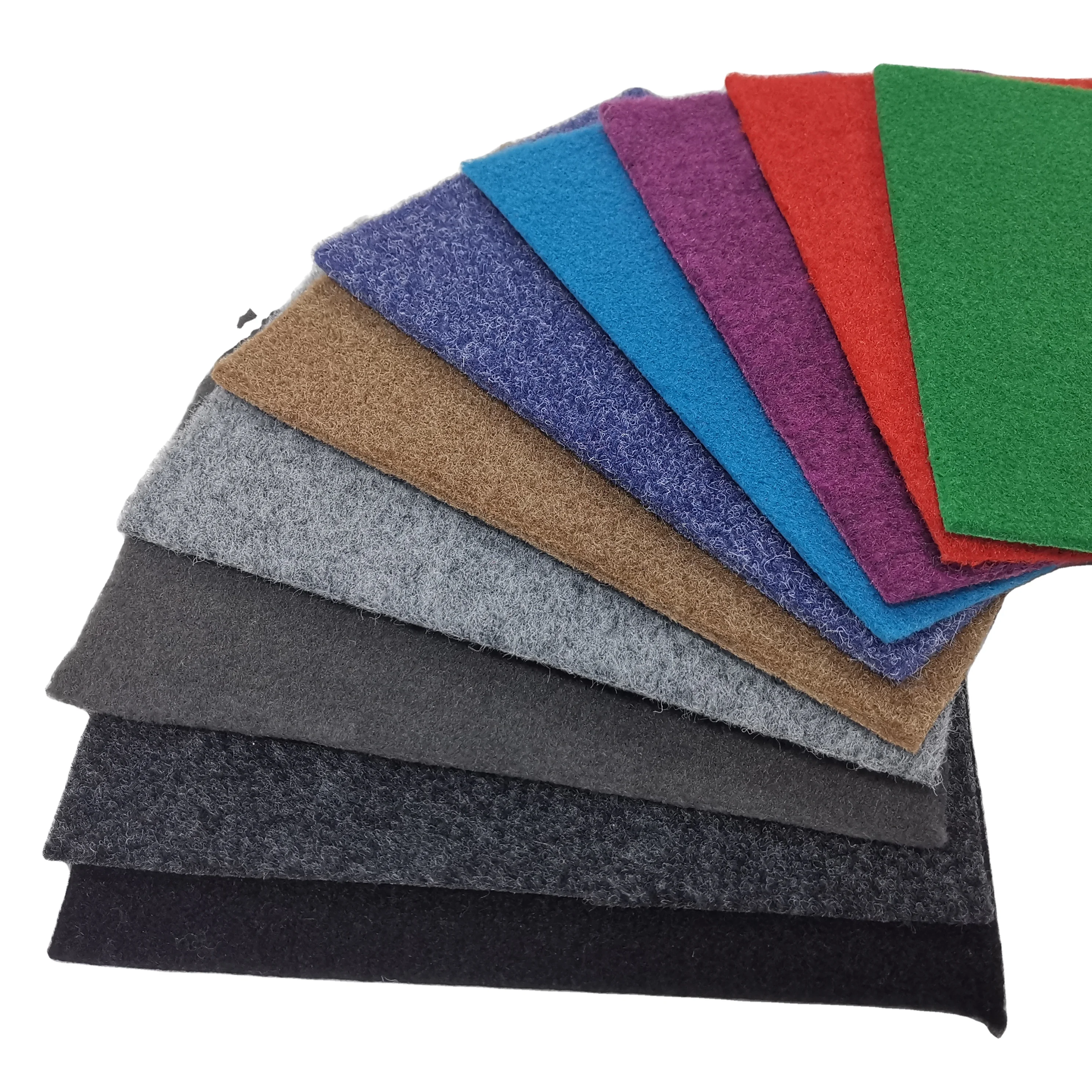 chemical fiber soft needle punched carpet recycled polyester felt fabric floor rolls for stairs