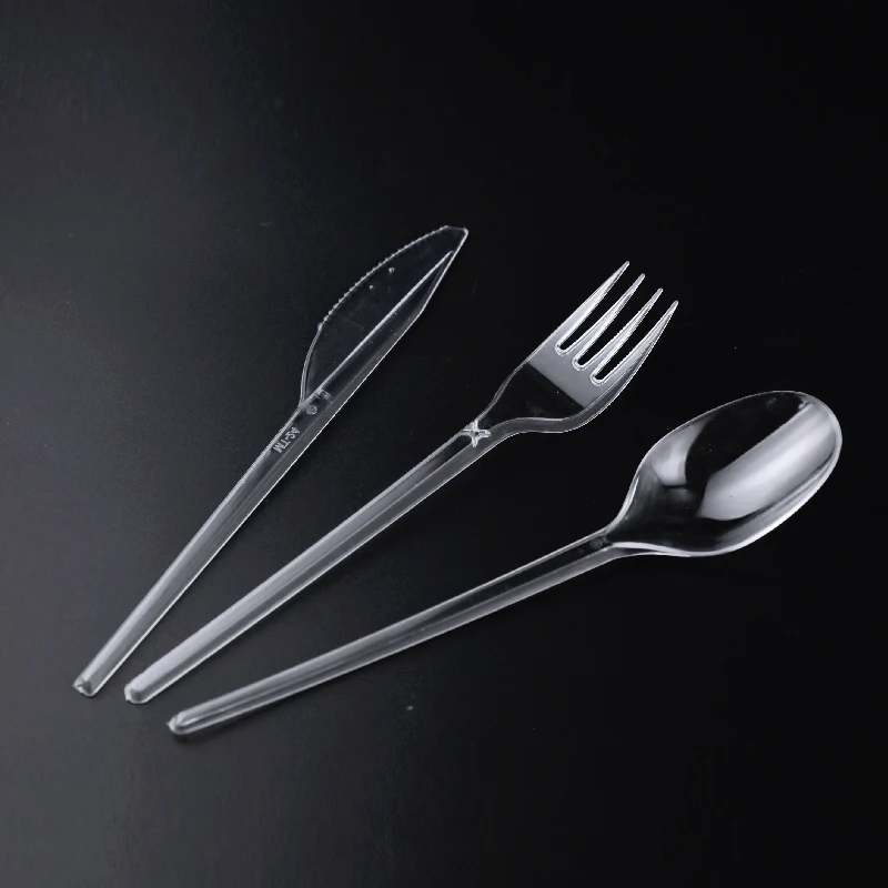 Wedding party disposable tableware supplies sets plastic forks spoons and knives disposable cutlery kit