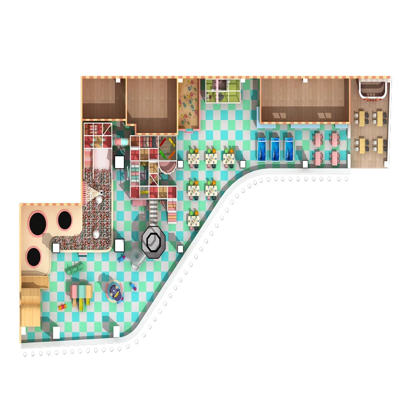 Pink Bubble House Ocean Ball Pools Kids Interactive Games Shopping Mall Entertainment Equipment with aircraft