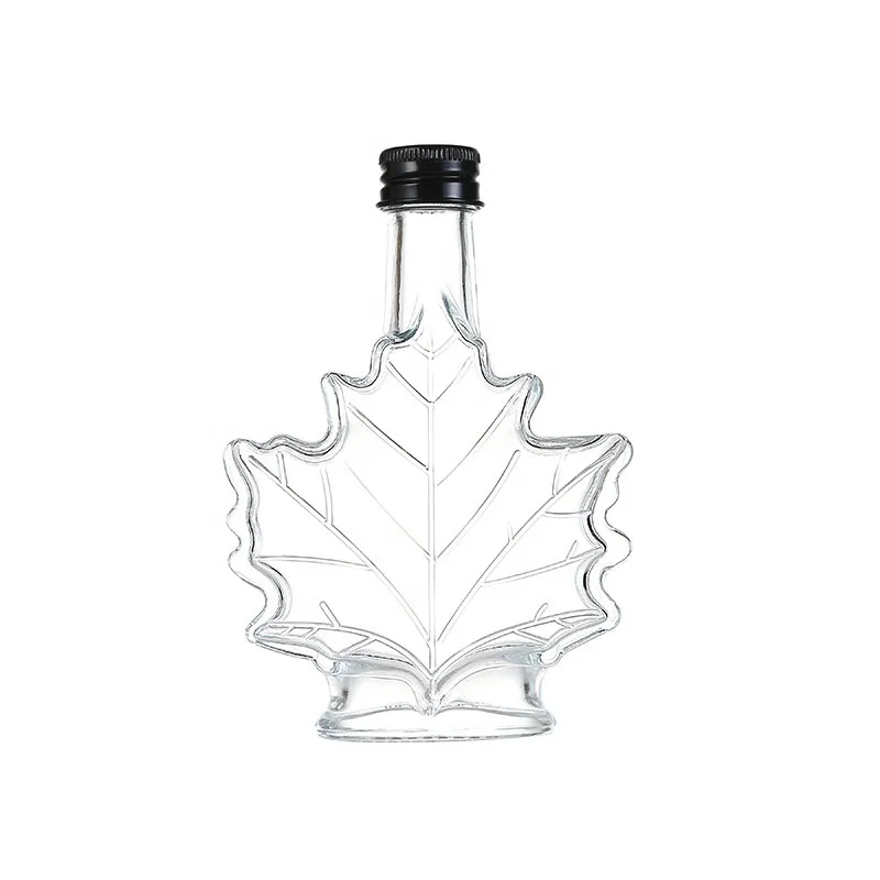 
Luxury Design 100ml Maple Leaf Shaped Mini Spirit Glass Bottle for Alcohol 