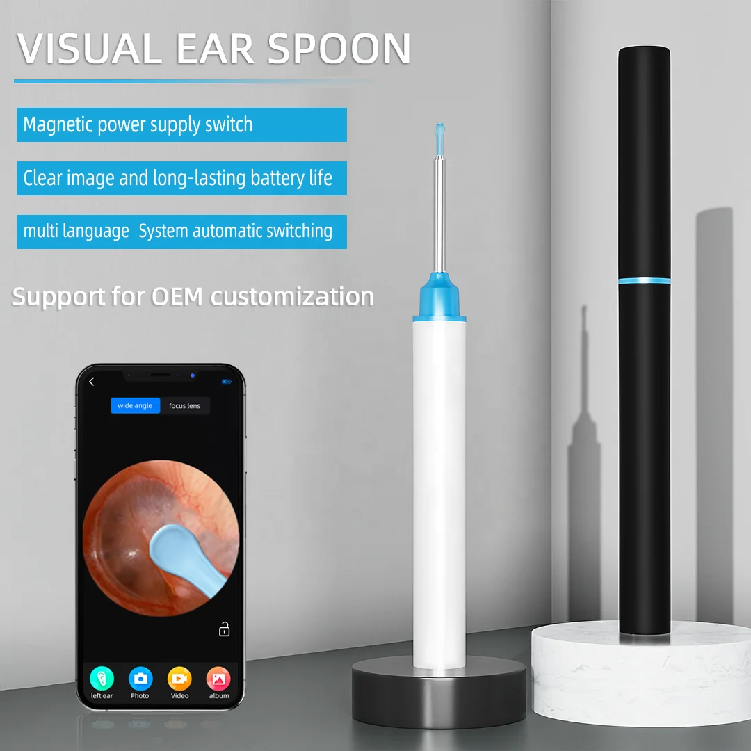 Factory Custom Magnetic Switch Ear Cleaning Kit Ear Wax Removal Tool Camera