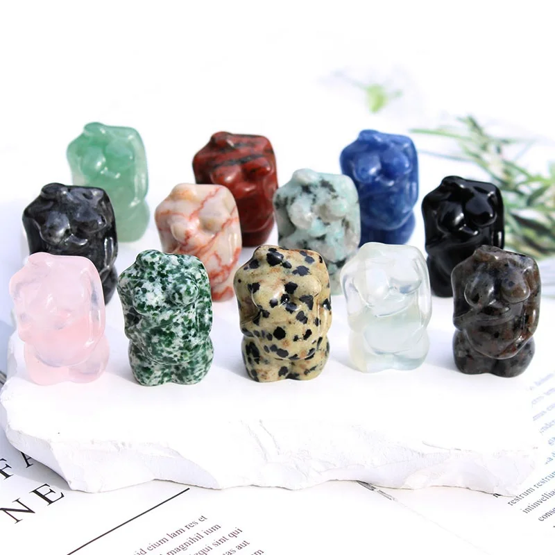 Crystal Crafts Female Mannequin Torso Hand Carved Crystal Model Pregnant Women Body