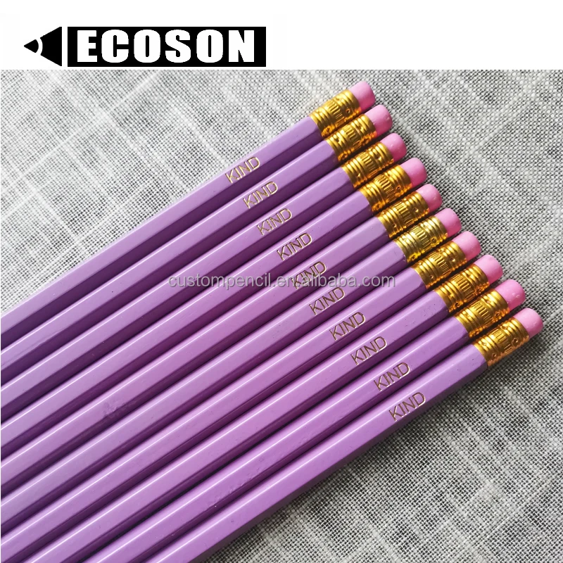 Chinese Factory Cheap Printed Pencils Funny Words Pencils Personal Logo Custom Fancy  Wooden Pencil for Hotel