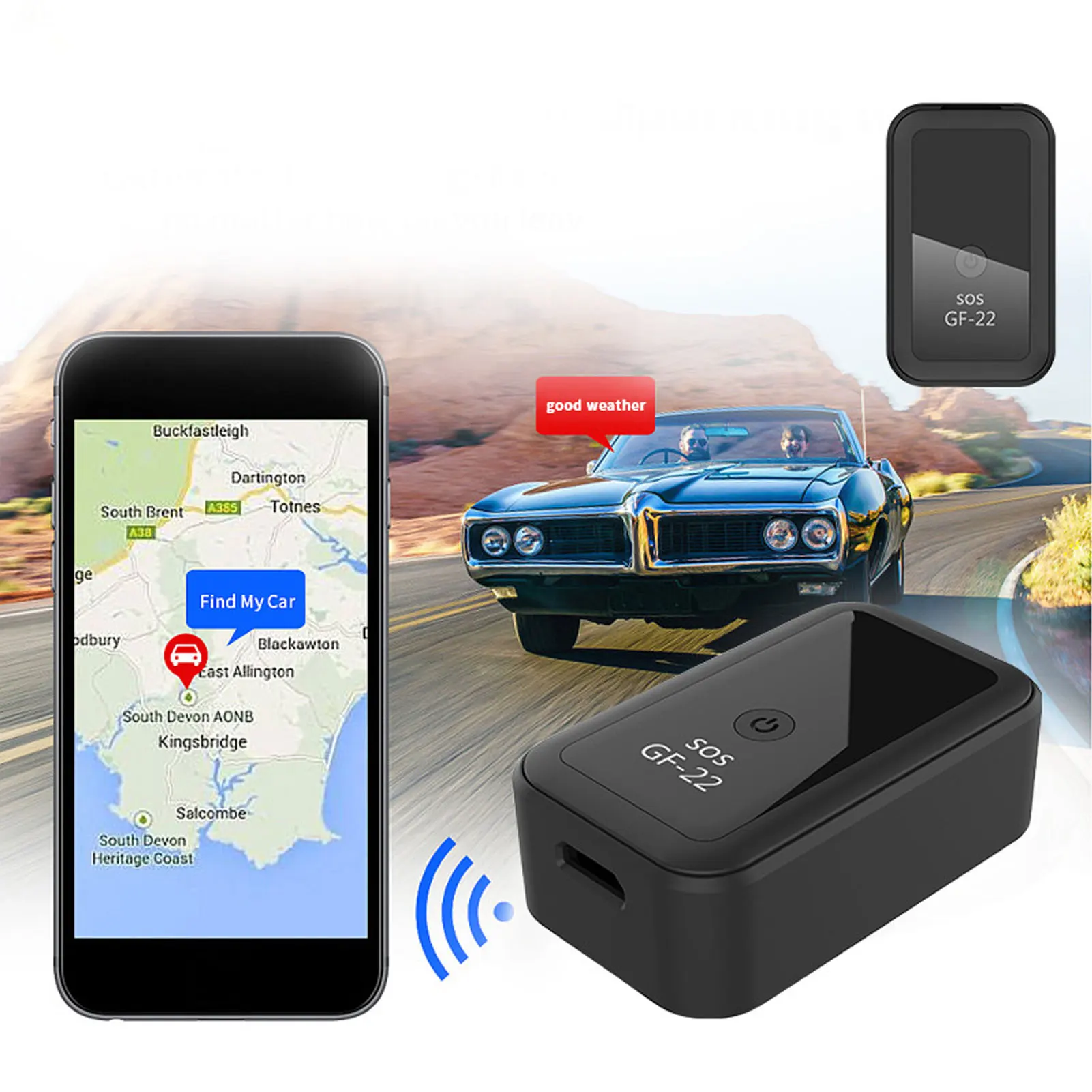 Новейший мини Магнитный GPS GF-22 Кнопка SOS в режиме реального времени GPS локатор отслеживания устройства функция \