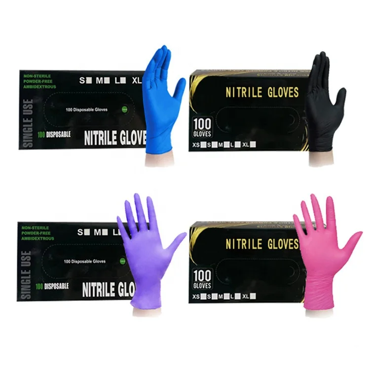 factory home nitrile colorful food service nail art Manicure tattoo beauty salon gloves glove