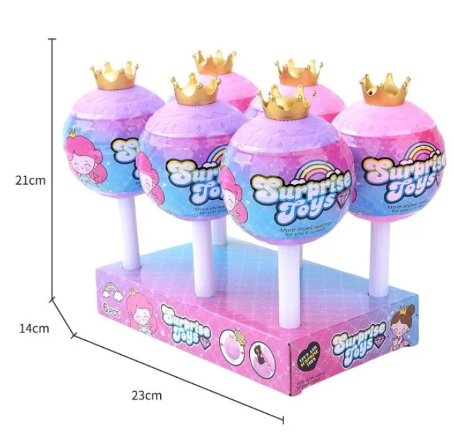 Big Lollipop Candy With Surprise Toys Sweets With Stand High Quality Candy Toys