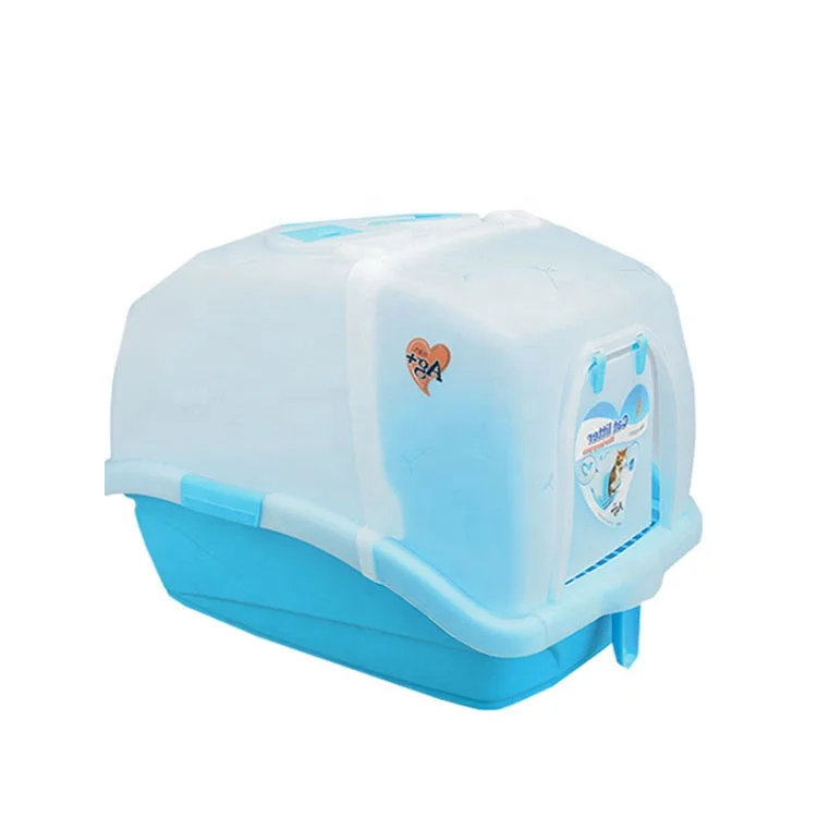 
Pet Clean Up Products Plastic Large Space Training Self Cleaning Cat Toilet Cat Litter Box Cat Automatic Toilet 