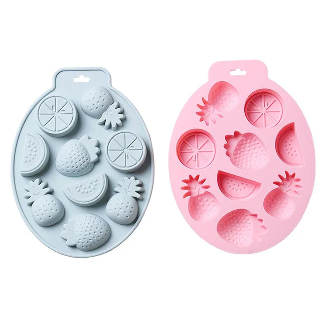 Summer Accessory Pineapple Orange Watermelon Round Gummy Mold Silicone Pet Food Maker for Fondant Cake Decoration Dog Food Treat