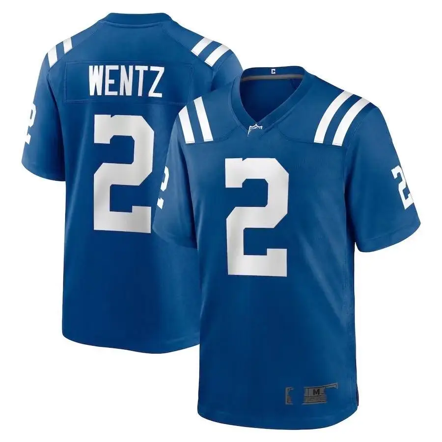 
Newest wholesale #2 Carson Wentz Indianapolis high quality sublimation football jersey 