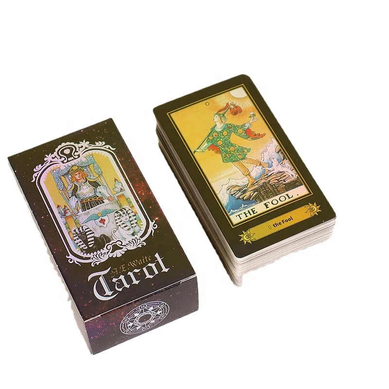 Tarot card A.E. WHaite  78 classic Waite Tarot cards/set with instruction manual for laser flash card divination  Desktop games