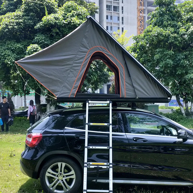Fast Shipping Hard Shell Roof Tent 3-4 Persons Outdoor Camper 4X4 Roof Tent
