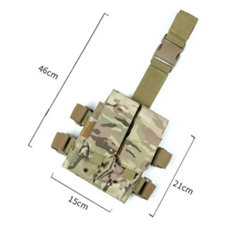 Molle Tactical Holster Puttee Thigh Leg Bag with Magazine Pouch Outdoor Hunting Camping Accessories