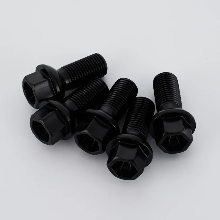 Заводская горячая Распродажа M14 * 1,5 легированная сталь черная Шестигранная головка OEM A0009908307 противоугонные болты детали дорожного движения Автомобильные Колесные Болты