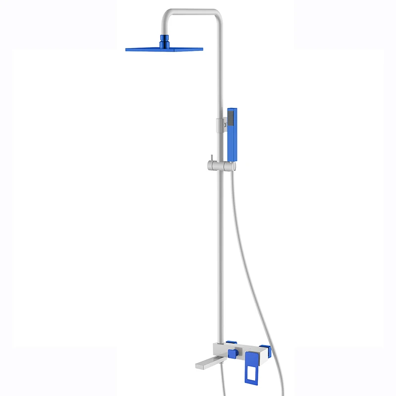 Bathroom anti scalding black hot and cold water mixer shower