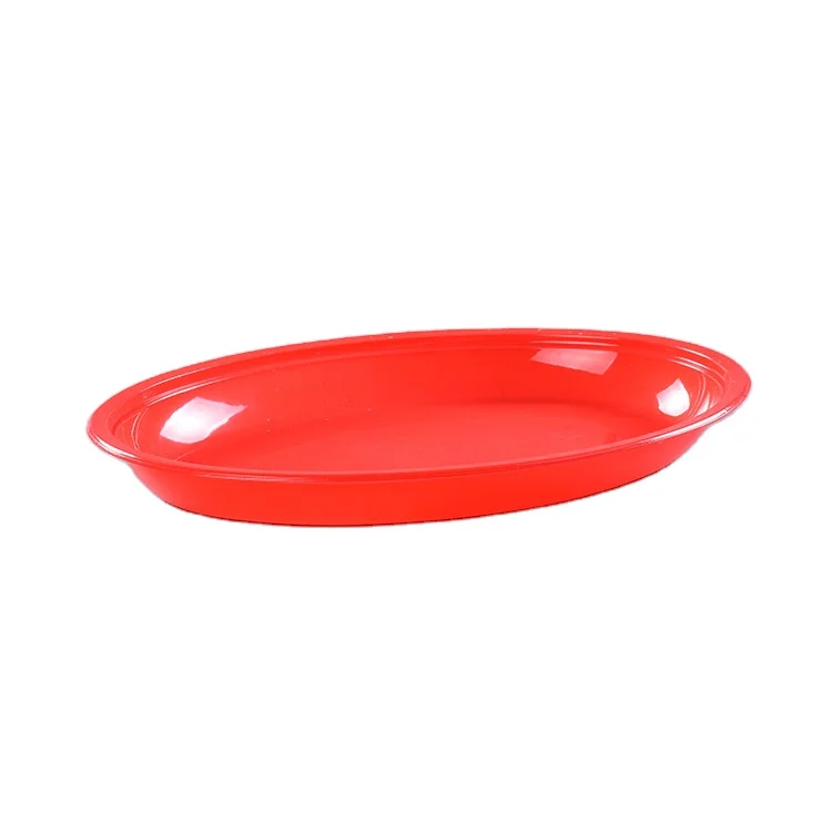 Colorful Disposable 9 inch red disposable camping plastic plate