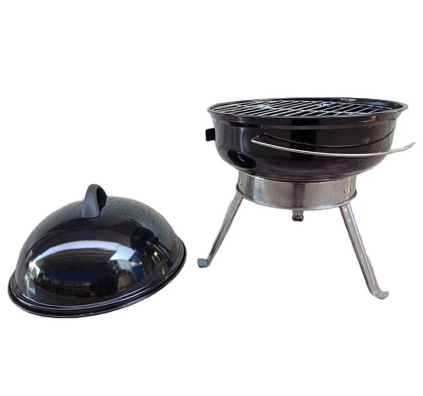 Hot Sale Foldable Family Barbecue Outdoor Camping Porcelain Enamel Black Bbq Grills Outdoor
