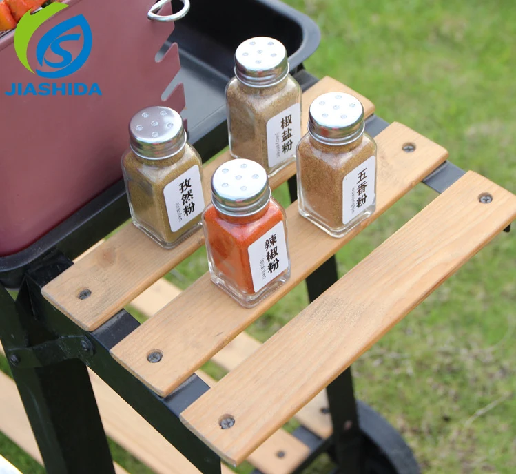 easy assembled Portable trolley bbq grill machine outdoor bbq grill charcoal for courtyard home roti party