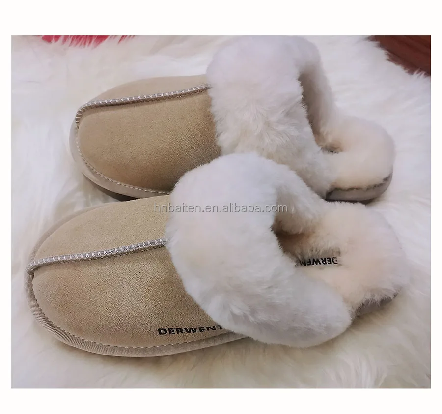 Winter Customized Sheepskin Slippers House Indoor Home Slippers for Women Slippers Women Home