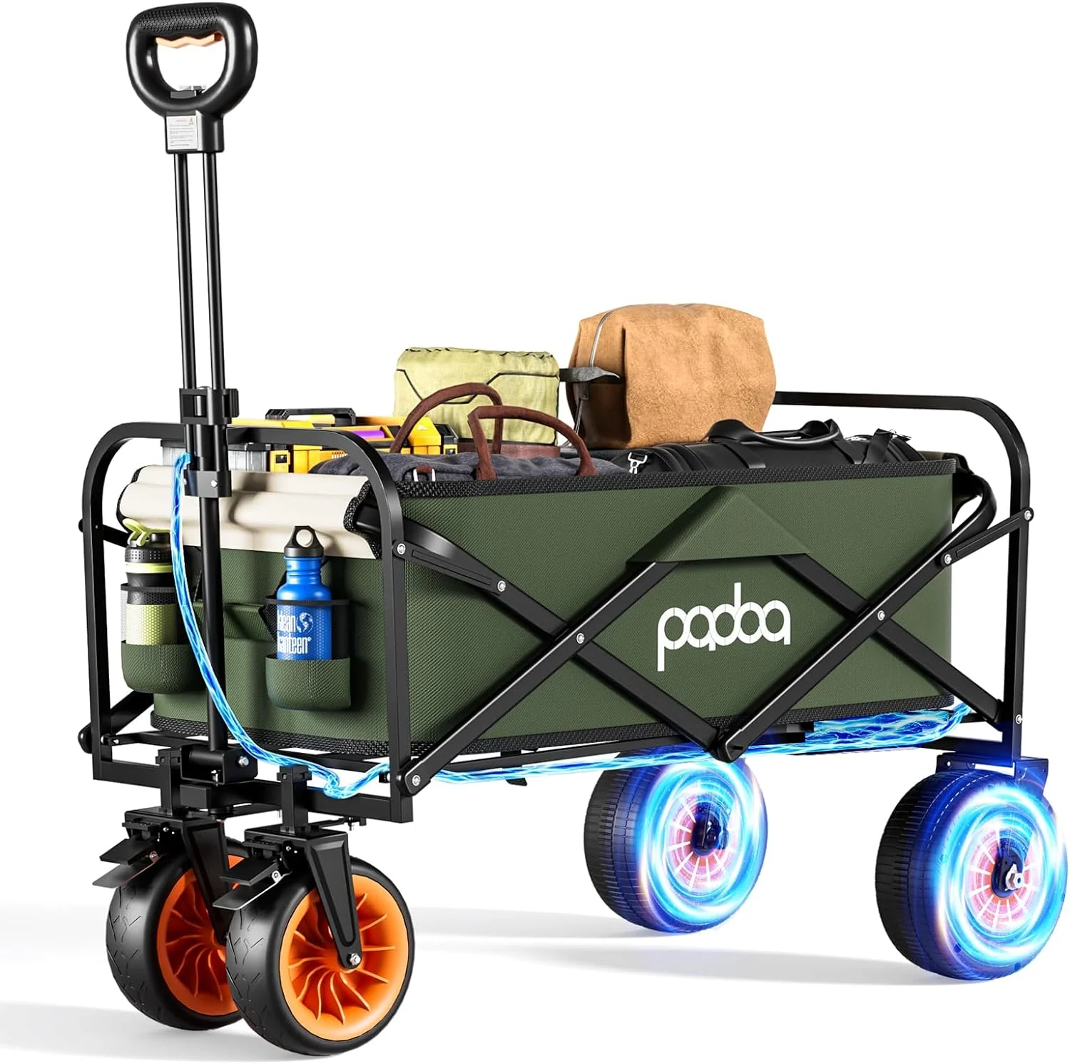 Perfect Travel kits Outdoor Camping Wagon Folding Utility Cart 8' All-Terrain Rubber Wheel for Shopping