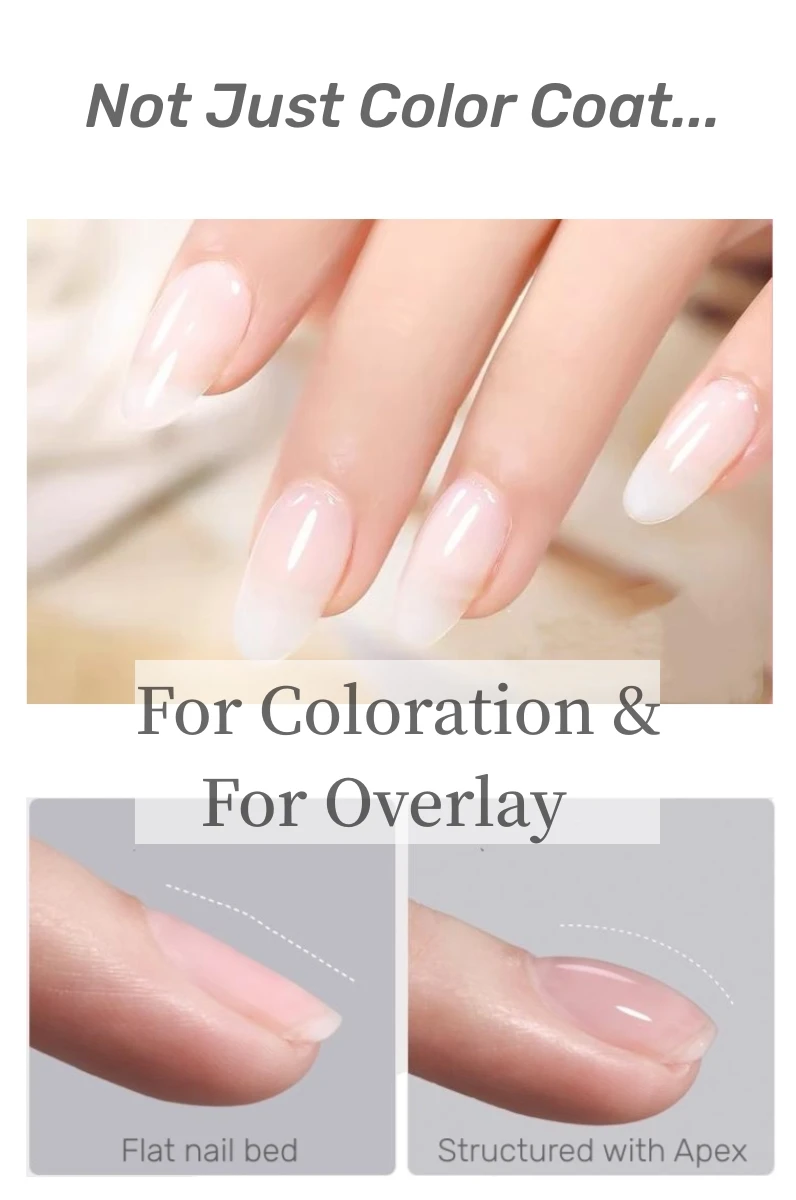 MyBeautyNails Hema Free Rubber Base Gel For Nails Building Extension Strengthen Fiber Rubber Base Gel Rubber Base Pink Gel