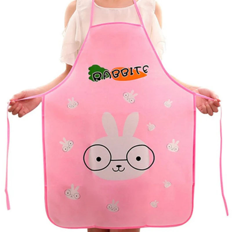 Rabbit Print Aprons For Children And Adults Cartoon Apron For Cooking Baking Restaurant Bib Kitchen Accessories Household