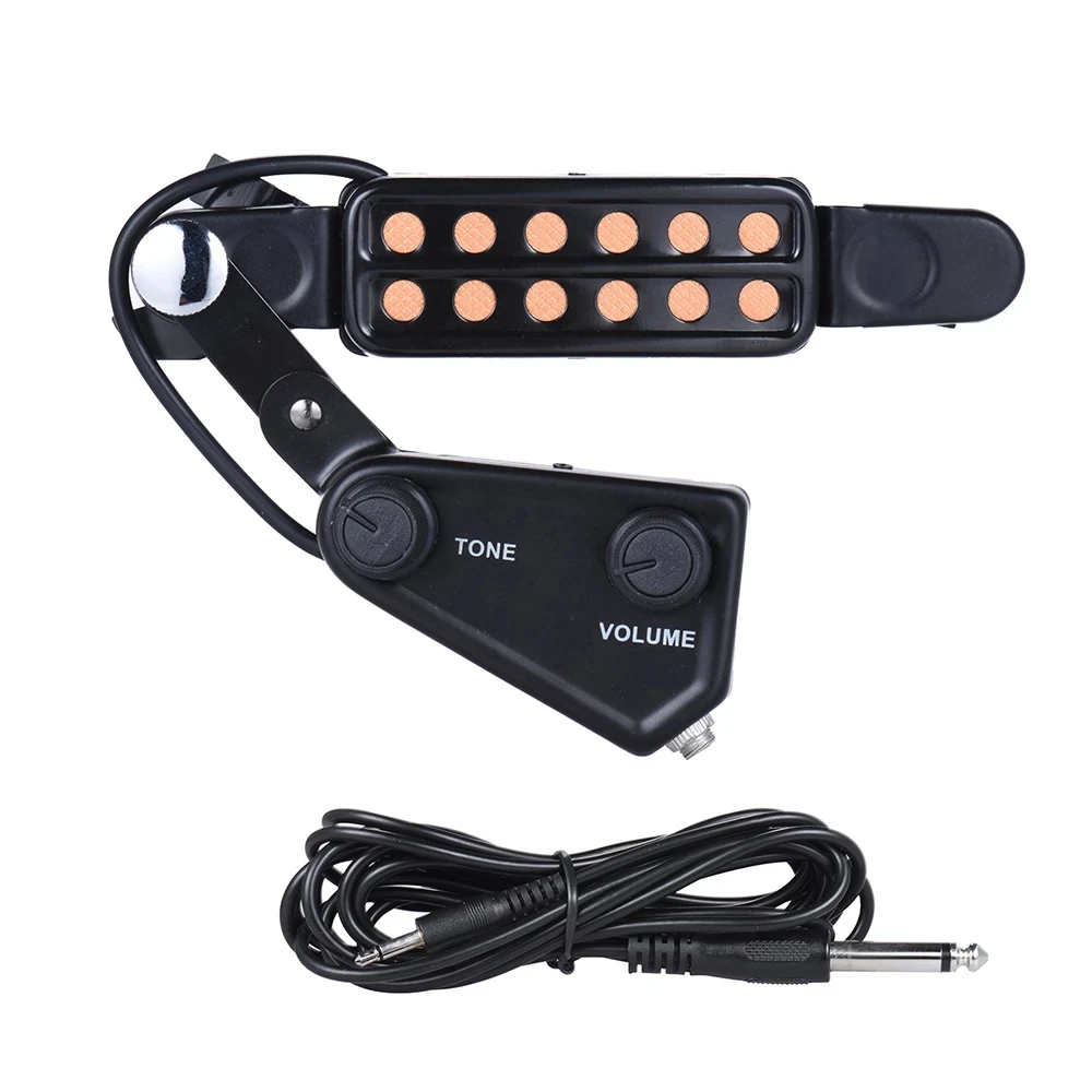 P011 12-hole Adjustable volume pickup sound hole control Magnetic Transducer oem pickup guitar acoustic