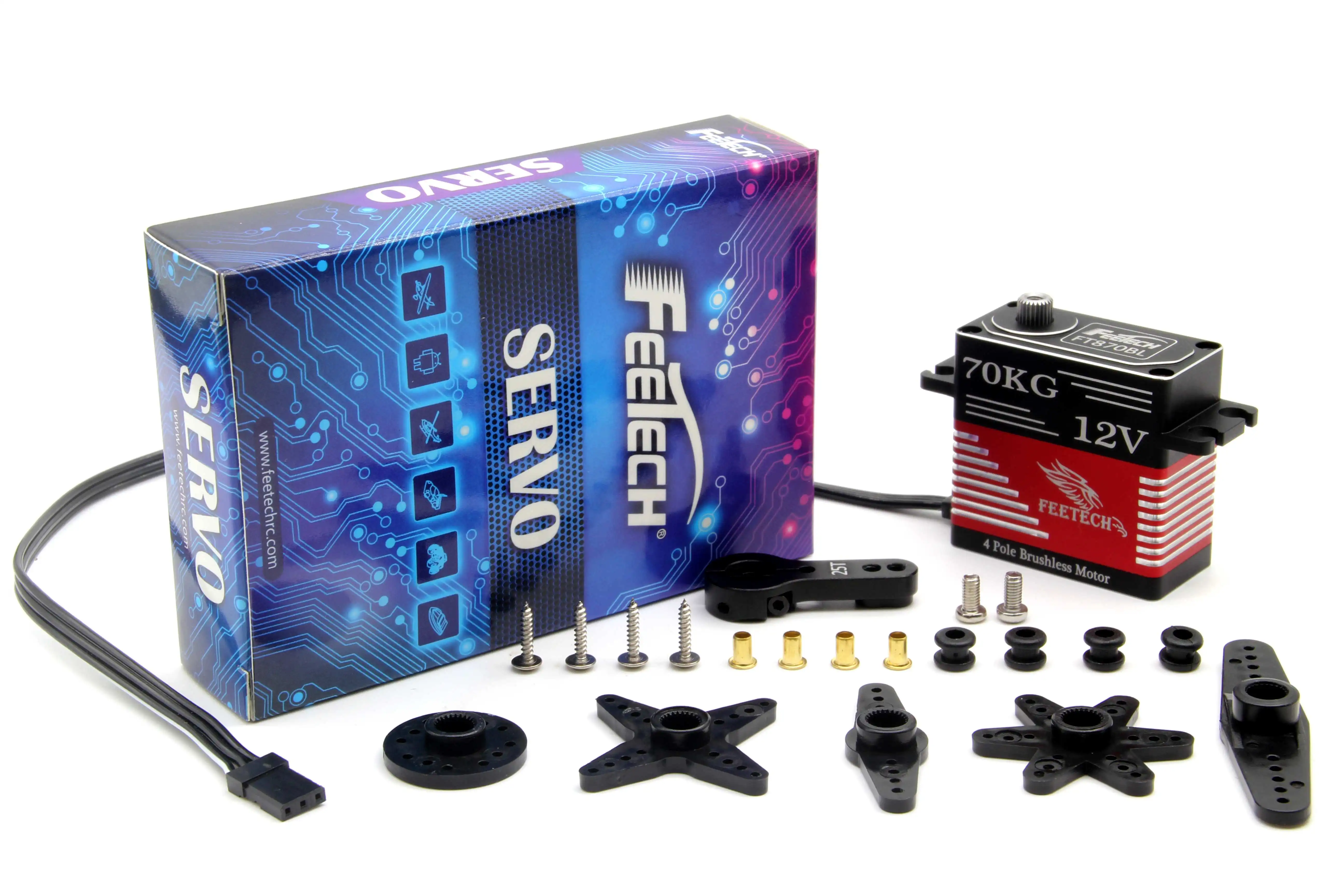 12V 70kg Xmaxx Crawler Robot Parts-Brushless Digital Servo  HV Large Torque Waterproof IPX8 Motor Steel Metal Gear RC Truck Car