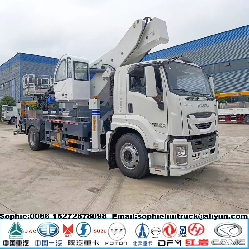Manufacturer ISUZU GIGA 45m Traffic Lights Maintenance Vehicle 32m Goods Aerial Moving Car 40m Aerial Ladder Truck In Stock