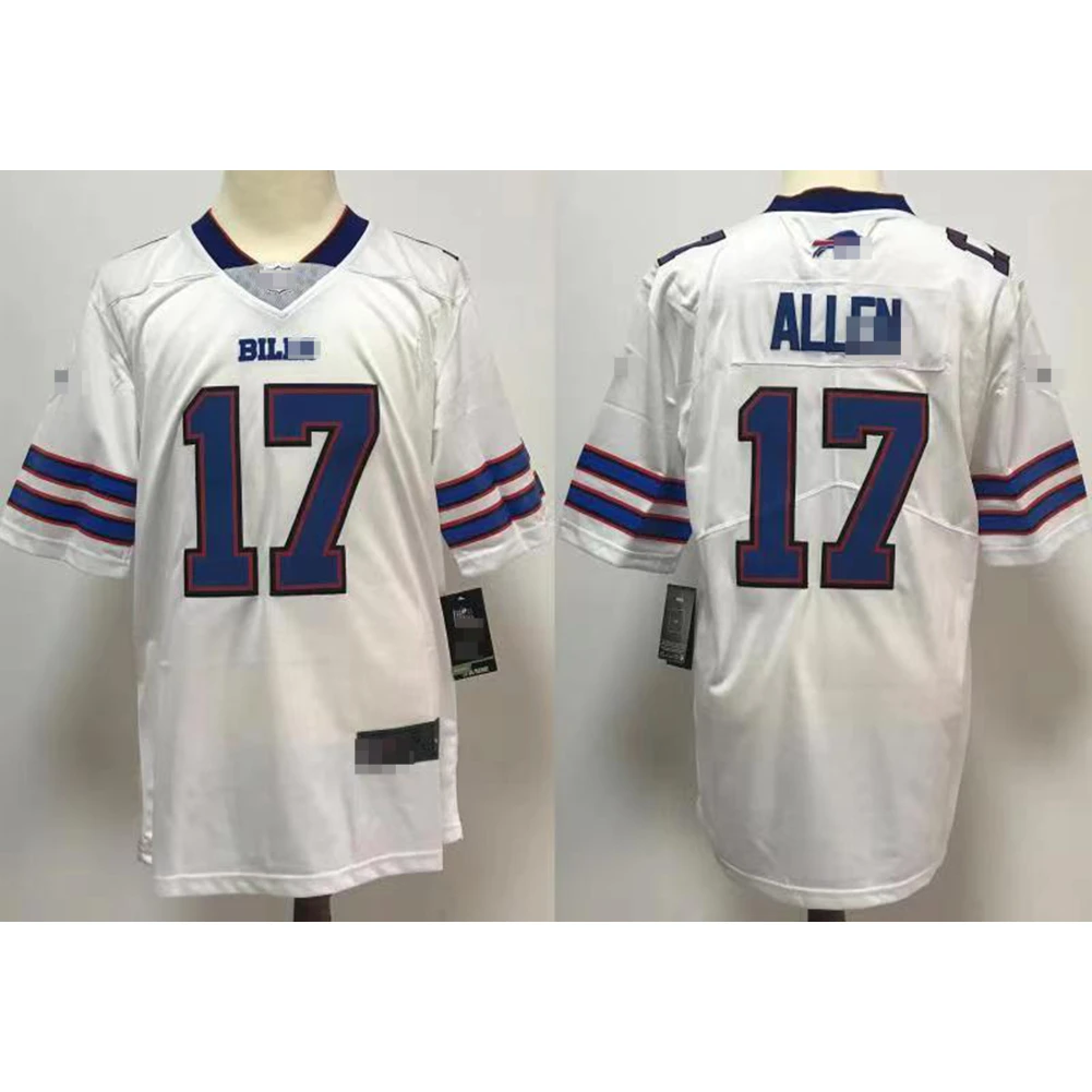 Тайское качество регби nflshirt Мужская футболка Buffalo мощностью № 17 Джош Аллен # Diggs14 Американская Футбольная форма Джерси