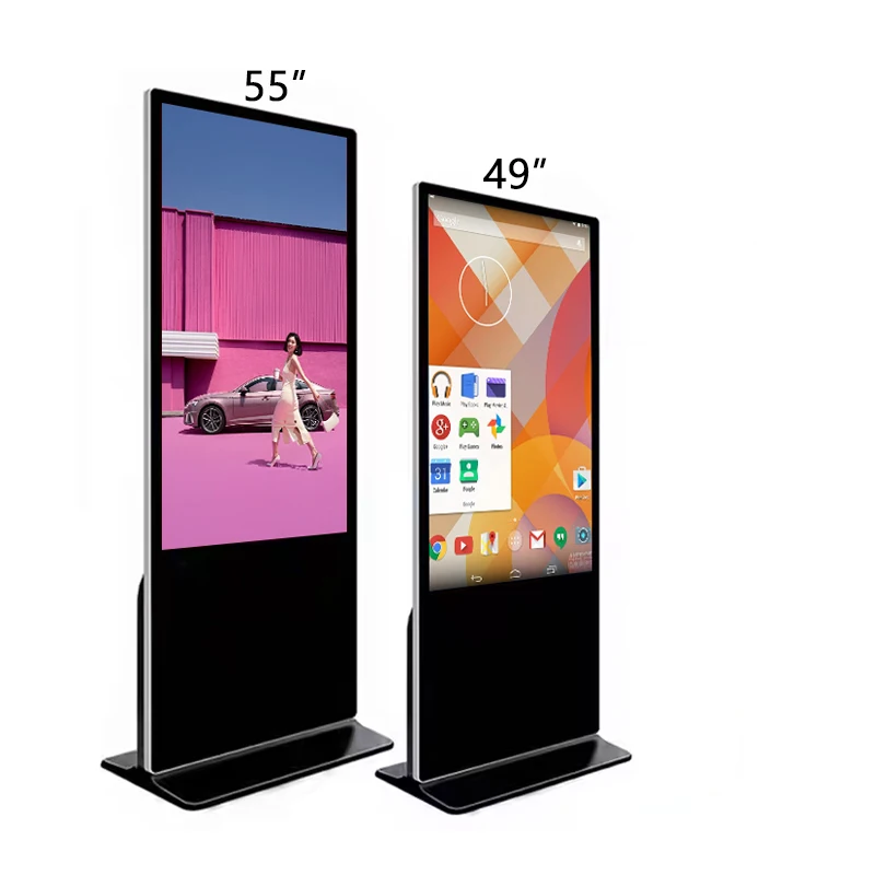 50/55inch Digital Signages and Display Screens Lcd Panel Smart Board WiFi LCD Totem for Indoor Advertising Playing Equipment