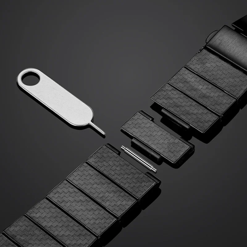 CAOWTAN Luxury Watch Strap for Huawei GT2 3 20mm 22mm Band for Samsung Watchbands 4 5 Pro Classic Carbon Fiber Pattern Strap