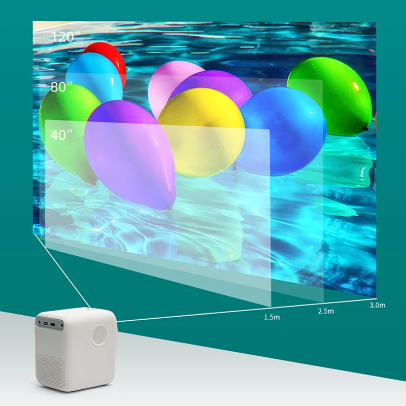 Wupro T2 MAX 1080p Projector Beamer for 3D LED Full HD Business Education Home Theater Android Mini Video Projector