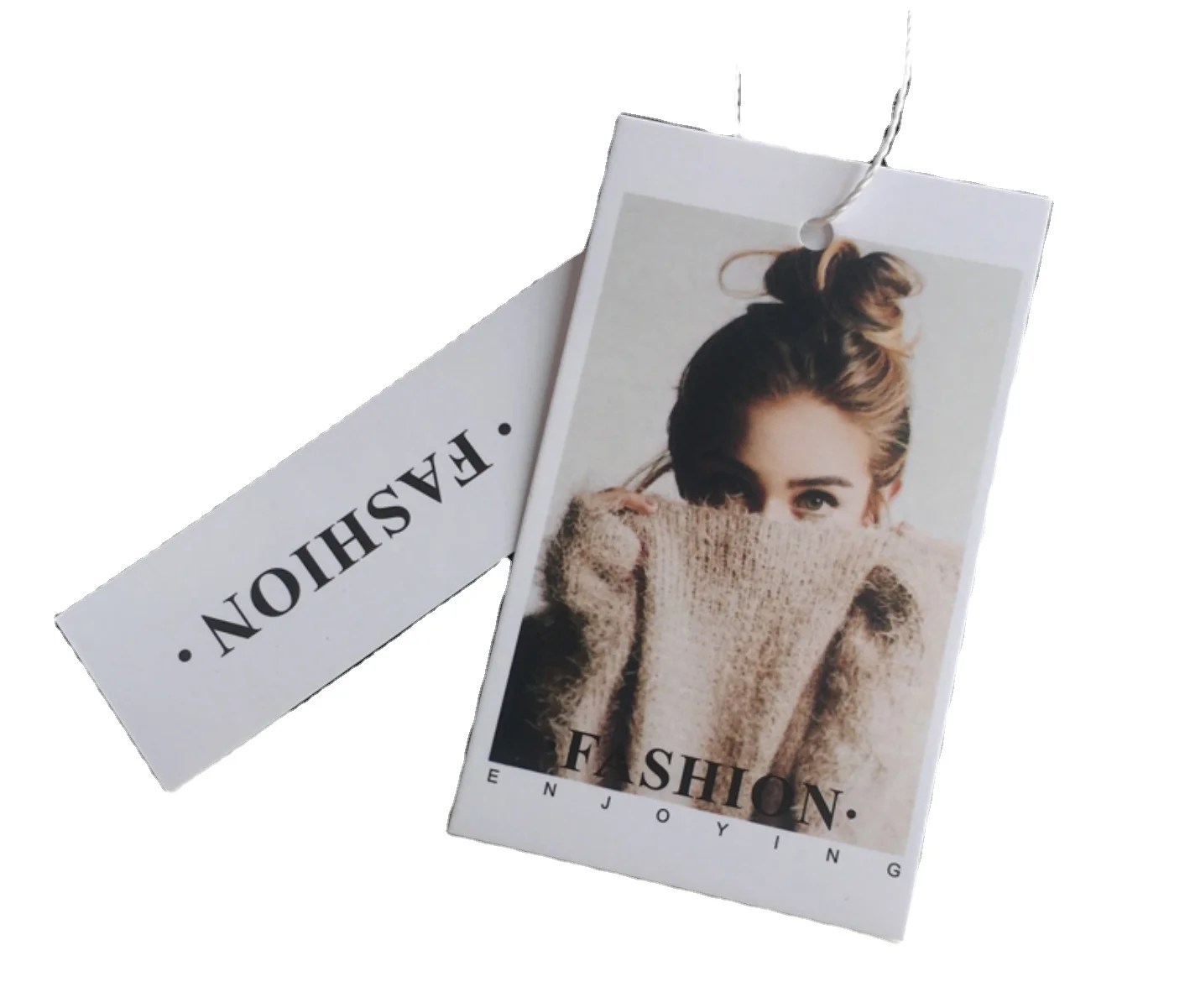 Thick Cheap Custom Design Printing Name Logo Paper Garment Hangtag Labels