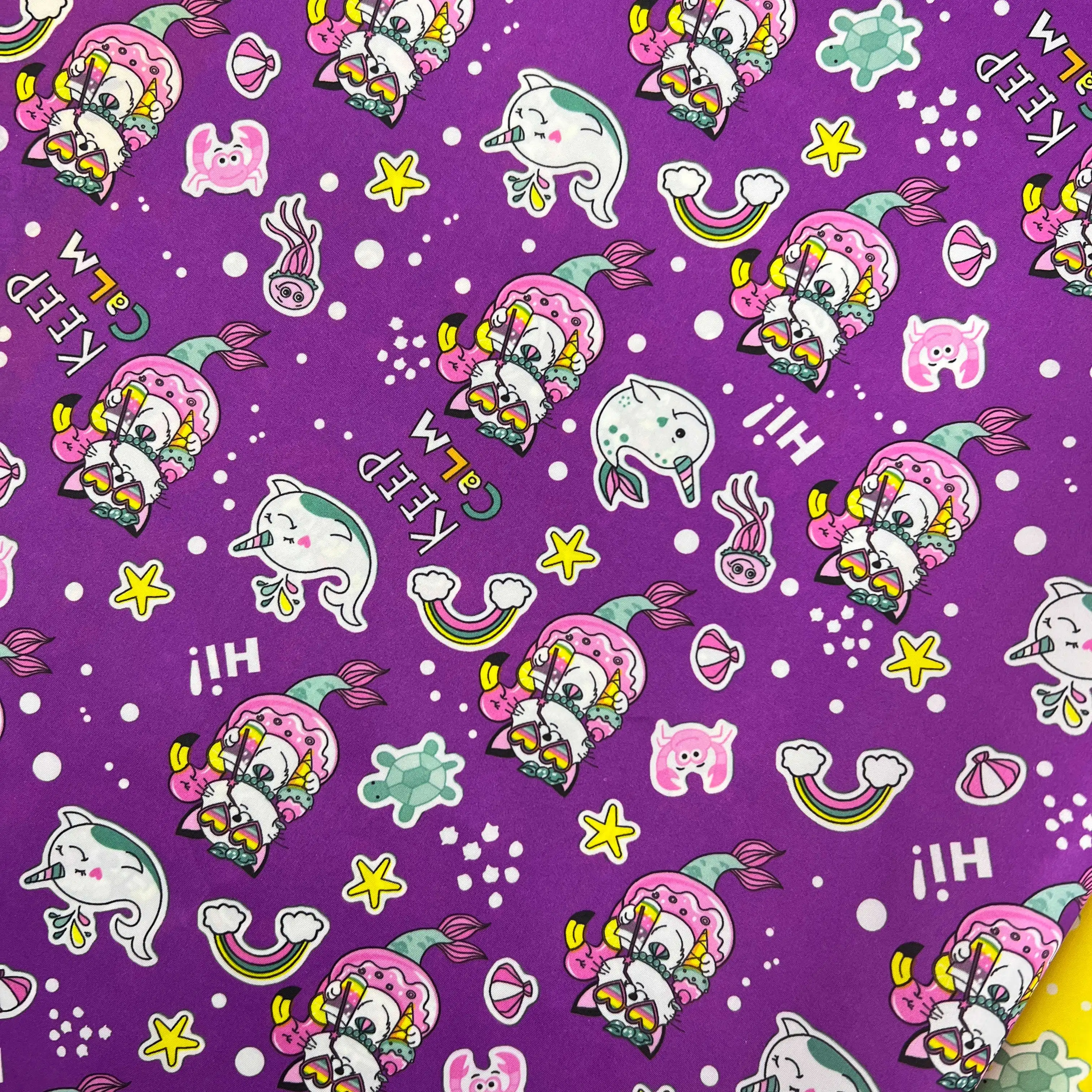 100% Polyester 210T taffeta fabric taffeta Digital Printed Fabric cartoon digital printed fabric for kids lining