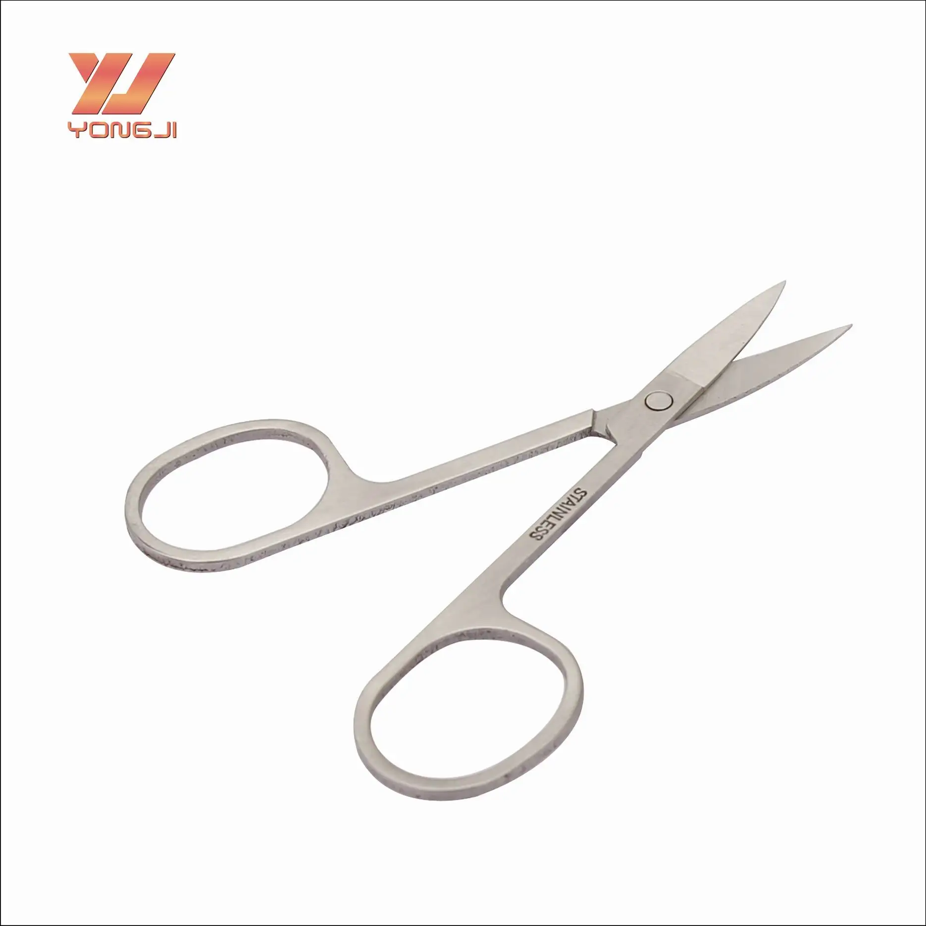Chinese Factory Silver Eyebrow Scissors Stainless Steel Eyebrow Trimming Scissors