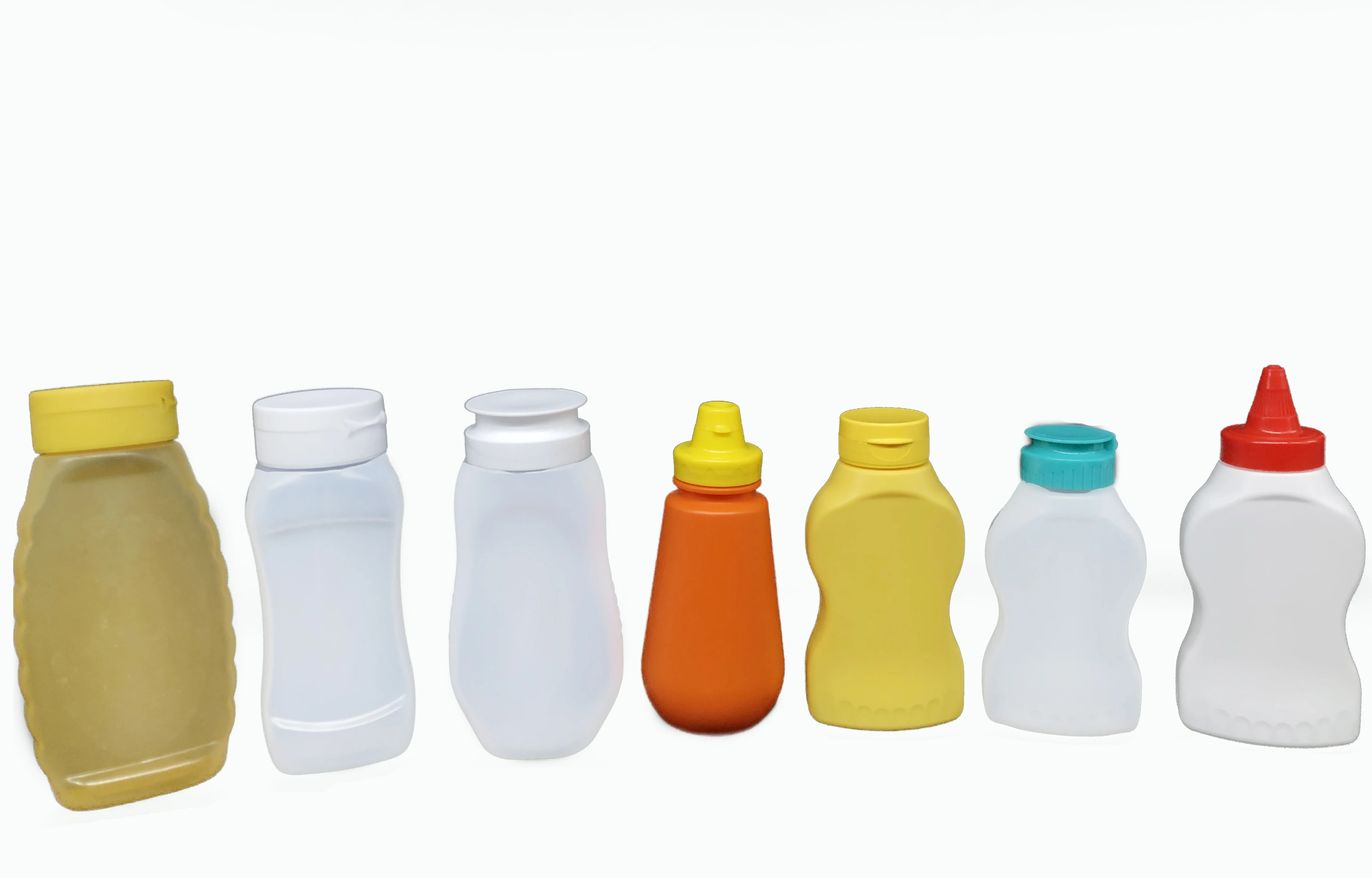 200ml Flip Top Lid Squeeze Bottle Plastic Sauce Honey Ketchup Bottle with Spout Nozzle