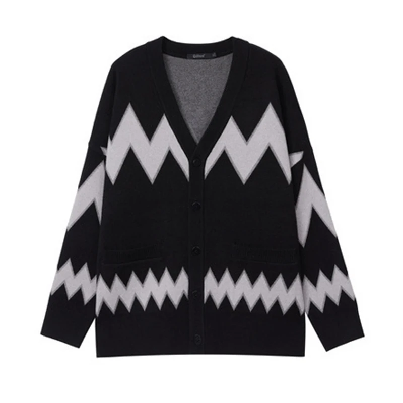 
2021 Custom OEM & ODM Long Sleeve Knit Jacquard Cardigan Sweaters V neck men clothes fashion knitted cardigan sweater men 