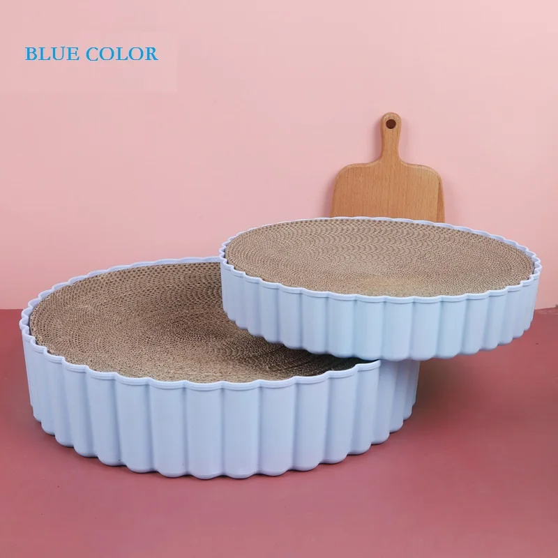 Hot Sell Round Pet Scratch Corrugated Cardboard Wheel Shape Cat Scratch Board Cat Scratching Board
