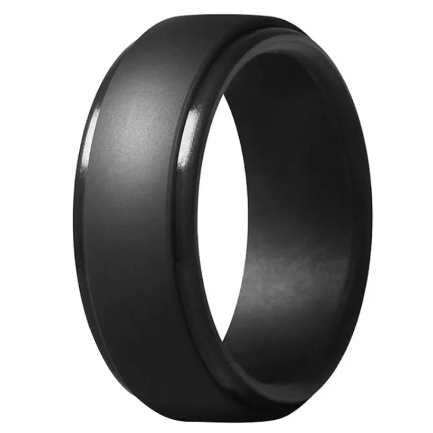 Silicone Wedding Rings Safety Rubber Wedding Bands Athletic Ring for Active Men Best Alternative for Work, Sports Ring