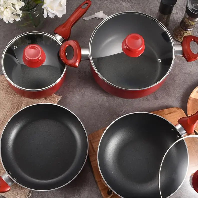 Manufacturer Pot Non-Stick Induction Sets Frying Pan Outdoor Camping Cooking Pot Cookwares Sets