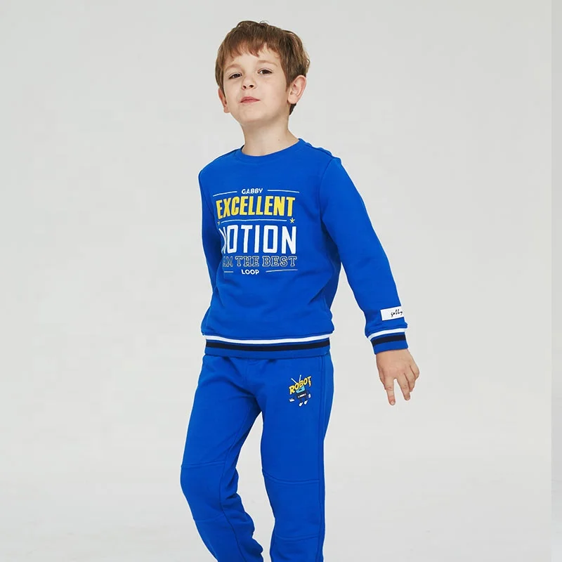 
Gabby Loop Kids Autumn 100%Cotton Hoodie Boys Jogger Set Letter Print 2pcs Children Clothing Sets 