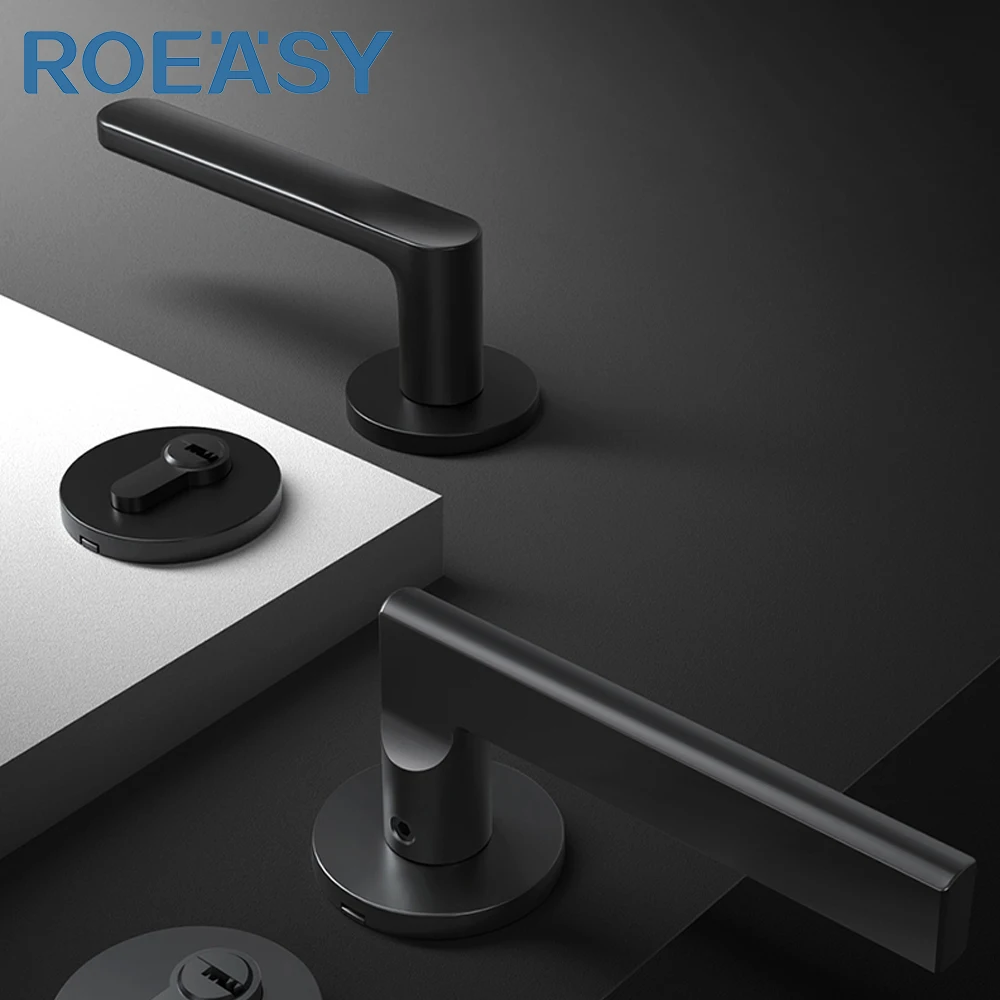 Roeasy home hotel room bedroom bathroom technology wholesale price hotel door handle locks door locks and handle