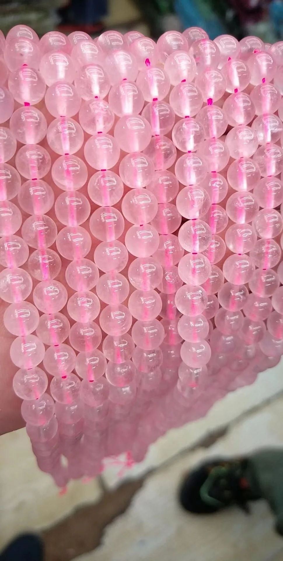 Wholesale beads natural crystal beads Natural Rose quartz Stone Beads for bracelets making