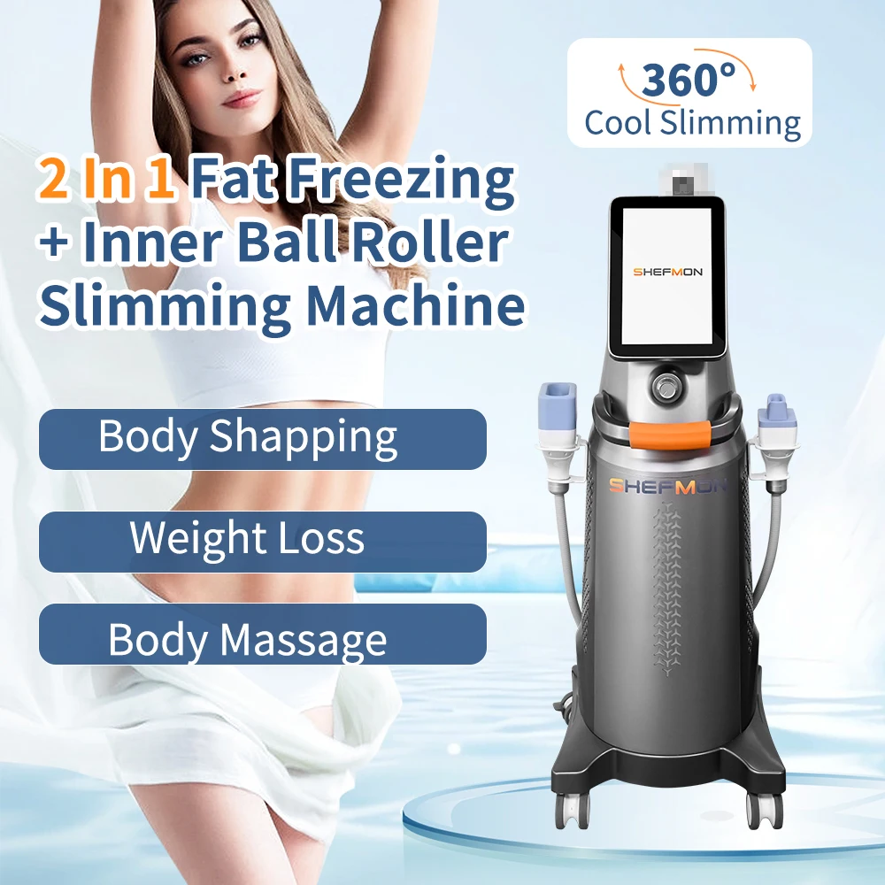 Body Slimming Fat Freezing Machine Beauty Device Cryolipolyse 2 in 1 Cryotherapy Machine With Endo Lymphatic Drainage Machine