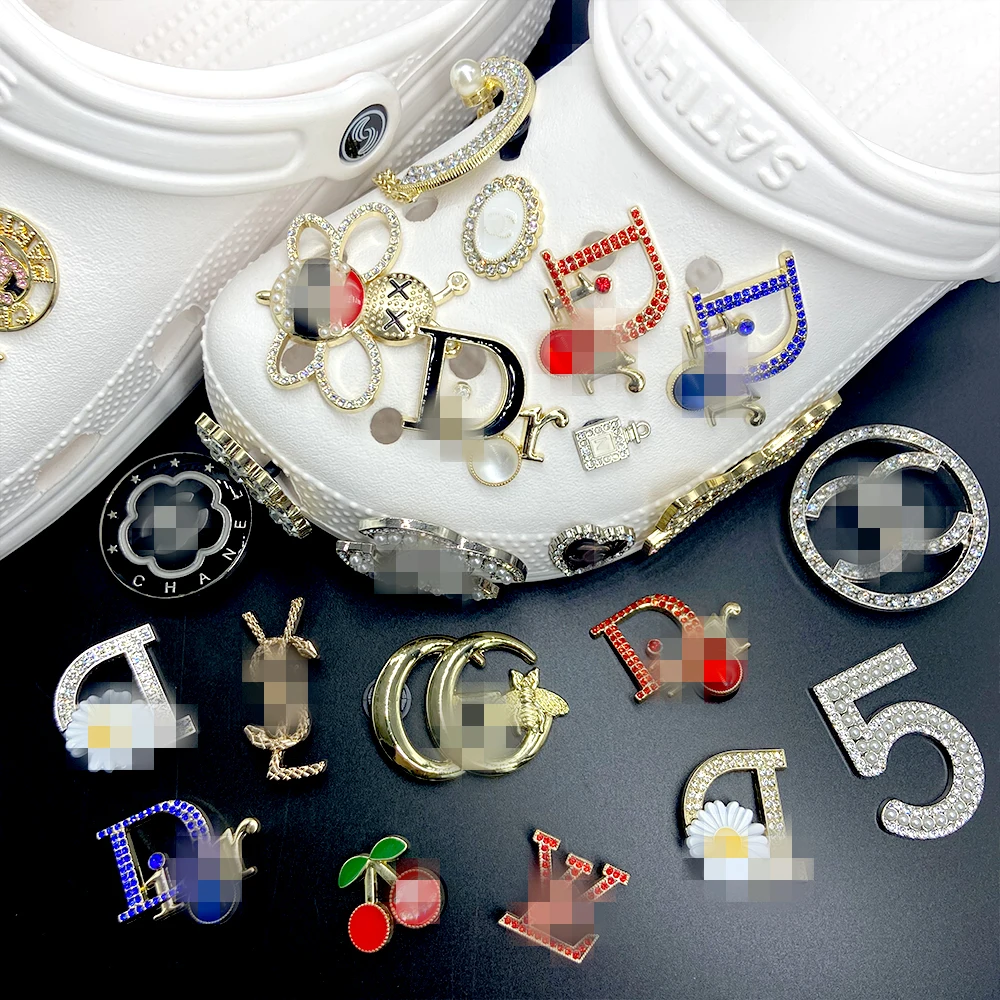 Лидер продаж, дизайнерские подвески-Кроксы, металлические подвески-Кроксы, алмазные дизайнерские Роскошные подвески-Кроксы