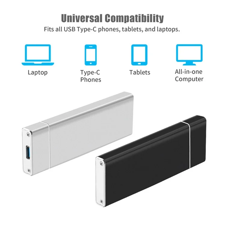 Custom External Mini SSD NVMe Metal Encloser External Harddisk 250 GB
